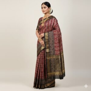 Royal Crimson Banarasi Silk Saree